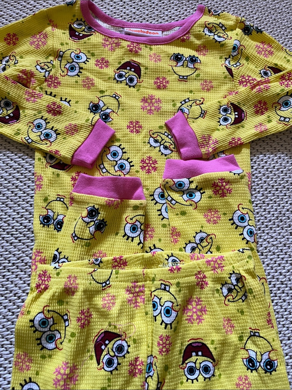 Thermal underwear set SpongeBob SquarePants new size 6 Nickelodeon cotton